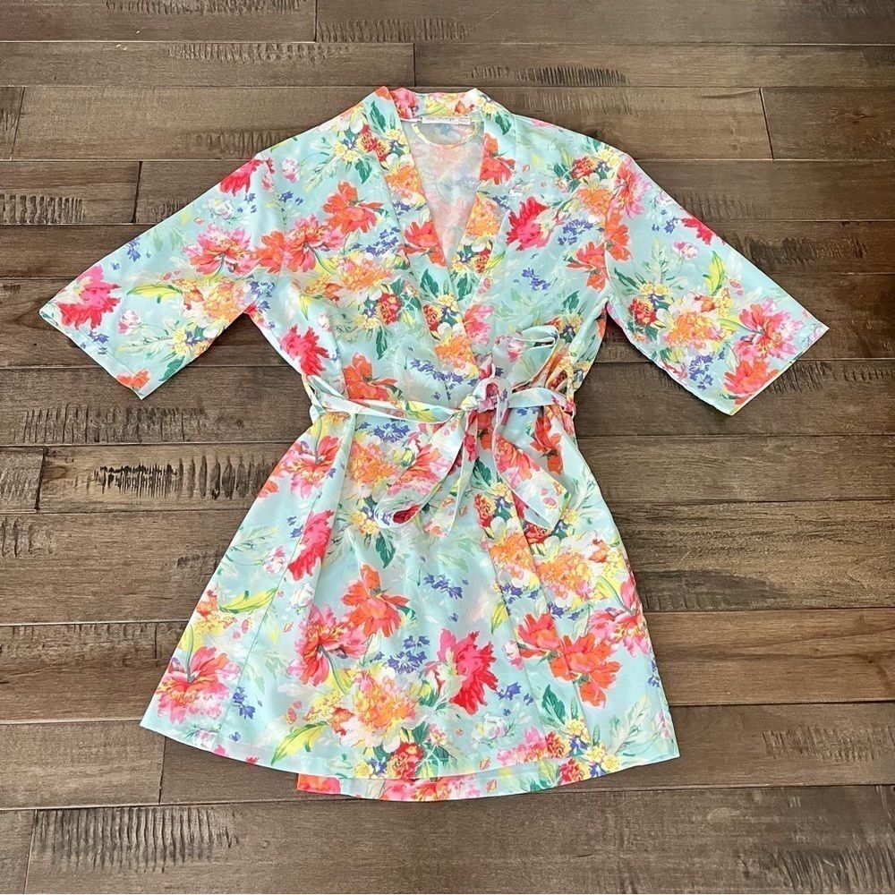 Le Rose Floral Robe S/M Kimono Spring Wedding Bridesmaid Flowers Women’s Ladies